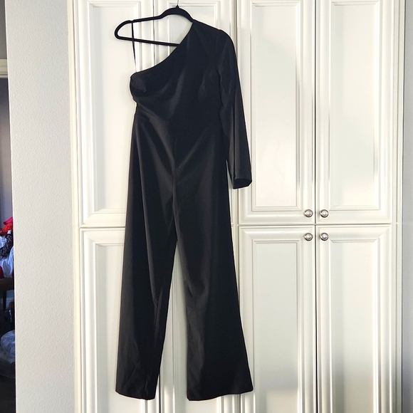 NWT BANANA REPUBLIC | Crepe One-Shoulder Jumpsuit - Picture 6 of 7